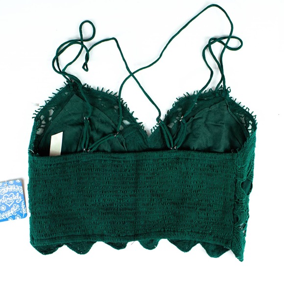 Free People Green Lace Bralette Small - Picture 4 of 4